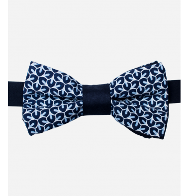 Blue Bow Tie with Pattern