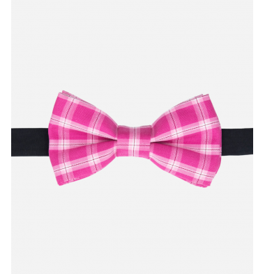 Pink Bow Tie Checked